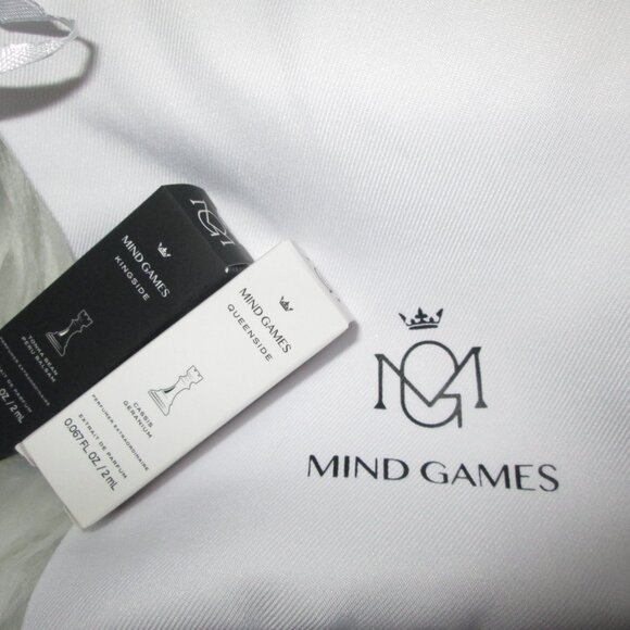 MG brand Pouch w/2 Luxury Brand Samples - MIND GAMES Kingside & Queenside 2025 - Picture 2 of 5